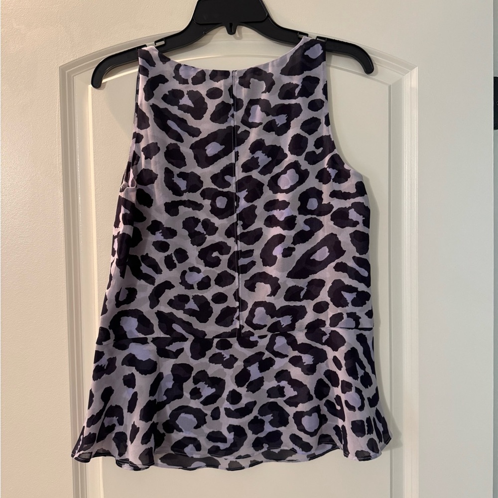 CAbi Black and Purple Sleeveless Tank Top